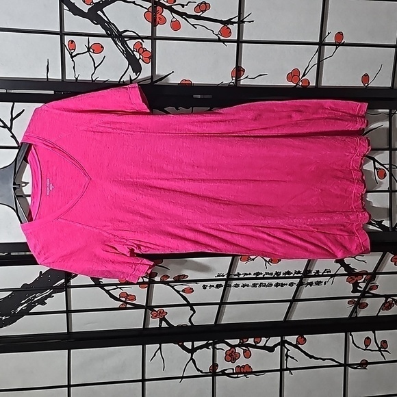 Eileen Fisher Pink V Neck‎ Jersey Pullover Dress Size Small - Picture 1 of 5